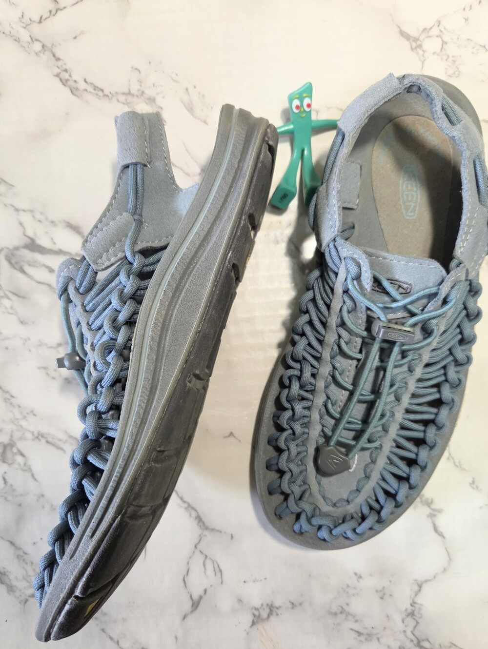 Keen Uneek Women's Blue/gray Knotted Cord Woven Sandals, Size 7 - Picture 2 of 11